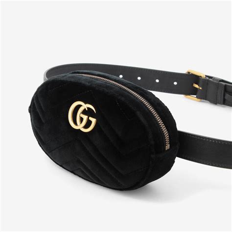 gucci marmont belt bag black|Gucci Marmont suede bag.